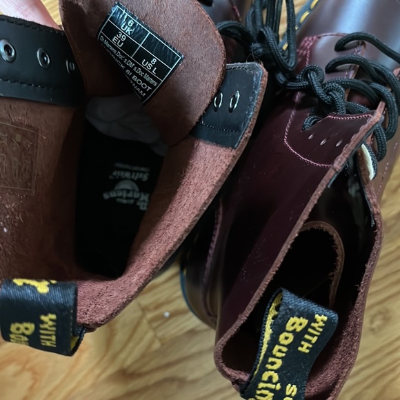 NWT Free People Dr. Martens Audrick Brando Leather Lace-Up Boots Size 7, 8, or 9 - Picture 13 of 17